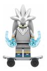 Boneco Blocos De Montar Silver Skate Sonic The Hedgehog - Mega Block Toys