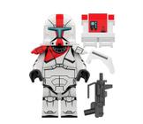 Boneco Blocos De Montar Star Wars Clone Commando 4 Red