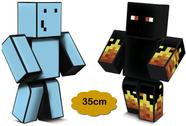 Boneco Brinquedo Minecraft Athos e Problems 35cm Streamers Gamers Original