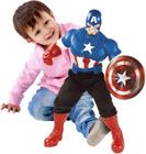 Boneco Capitão América 10 Frases + Sons - Mimo Brinquedos - Marvel Multiverso