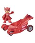 Boneco corujita com veiculo planador pj masks owlette f2129 hasbro