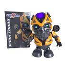 Boneco Dance Bumblebee - Músicas e Luzes LED - 11,5cm x 19,5cm - Toyking