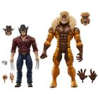 Boneco de ação da série Marvel Legends Logan vs Sabretooth