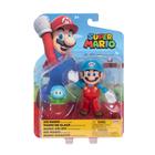 Boneco de ação Nintendo Super Mario Ice Mario 10 cm com flor de gelo