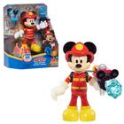 Boneco de brinquedo Disney Junior Fire Rescue Mickey Mouse 15 cm com acessórios