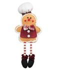 Boneco de Natal Gingerbread Boy Sentado 45x20cm