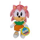 Boneco de pelúcia Sonic The Hedgehog Amy, colecionável de 18 cm, recheado