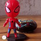 Boneco de Plástico Miniatura Homem Aranha ou Homem de Ferro