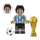 Boneco jogador futebol bloco de montar escolha