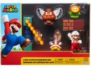 Boneco Lava Castle Super Mario com Acessórios
