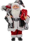 Boneco Natal Papai Noel Lampião Em Tecido 41cm - Gici Christmas