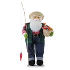 Boneco Natal Papai Noel Pescador Natalino 80cm - Gici Christmas