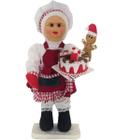 Boneco Natalino Mamão Noel Confeiteira Chefe De Cozinha 50cm - Genérico