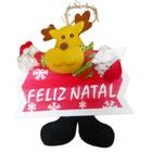 Boneco natalino placa feliz natal