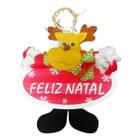 Boneco natalino placa feliz natal