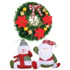 Boneco Noel Pendurar E Guirlanda Feliz Natal Kit Natalino