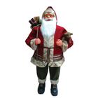 Boneco Papai Noel 45cm Tradicional Com Urso Decoração Natal