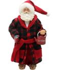 Boneco Papai Noel Coffee Night Colecionável Decorativo 30cm