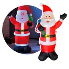 Boneco Papai Noel Inflável 1,30m Bivolt LED Decoração Natal