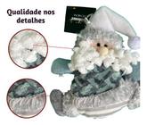 Boneco Pelúcia Papai Noel Pendente De Árvore Natal 16cm
