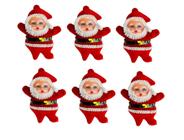 Boneco Pendente Natal 12 Unidades 6cm Vermelho/Branco