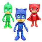 Boneco Pj Masks Menino Gato Corujita Lagartixo Com Luz 16 Cm Brinquedo Articulado Infantil - Brinquedo PJ Masks