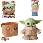 Boneco Premium The Child Baby Yoda 2.0 com Bolsa para Carregar, 26cm, Efeito Sonoro - Oficial Mattel