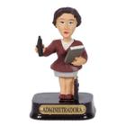 Boneco Profissional Administradora Miniatura Decoração 8cm