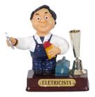 Boneco Profissional Eletricista Miniatura Decoração 8cm