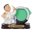 Boneco Profissional Enfermeiro Miniatura C/ Porta Foto 8 Cm