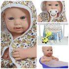 Boneco Reborn Carequinha Pode Molhar Saída de Banho Girafa - Cegonha Reborn Dolls