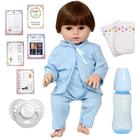 Boneco Reborn Silicone Real Menino Saída de Banho Enxoval - Cegonha Reborn Dolls