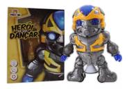 Boneco Robô Dança Musical Gira 360 Brinquedo Transformers - DM TOYS