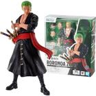 Boneco Rronoa Zoro S.h.Figuarts One Piece Oficial Bandai Articulado Brinquedo Colecionavel Movel com Acessorios