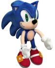 Boneco Sonic de pelúcia 50cm Azul