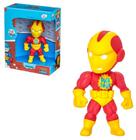 Boneco Super Herói Steel Man Vinil Brinquedo Macio - Puff Toys Hero