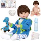 Boneco Tipo Reborn Menino Príncipe Sapinho de Silicone Itens - Cegonha Reborn Dolls