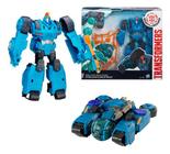 Boneco Transformers Overload + Backpack escala Deluxe Caixa RID Robots in Disguise Hasbro