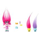 Boneco Trolls Hair Pops Mini Poppy 7cm Com Acessórios Mattel HNF10