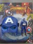 Boneco Vingadores Capitão América 17cm + Máscara Luz E Som