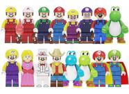 Bonecos Blocos De Montar Kit Coleção Super Mario Bros 16