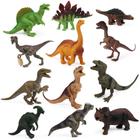 Bonecos de dinossauro UANDME para crianças de 3 a 5 com cobertura de bolo, 12 unidades