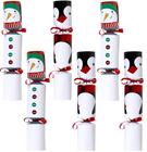 Bonecos de neve e pinguins icônicos para festas de Natal, 23 cm, pacote com 6