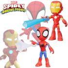 Bonecos Homem Aranha e Homem de Ferro Spidey Amazing Friends - Hasbro