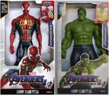 Bonecos Homem Aranha e Hulk Avengers 30cm 2 Unidades