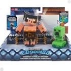 Bonecos Minecraft Creeper Vs Piglin Bruiser GYR98A - Mattel