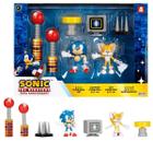 Bonecos Sonic e Tails e Cenário Conjunto Diorama Candide