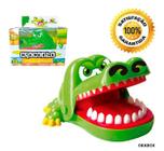 Bonito Crocodilo Boca Dentista Verde Mordida Dedo Jogo educativo