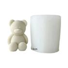 Bonito Dos Desenhos Animados 3d Urso Silicone Vela Molde Resina Gesso Cubo De Gelo Molde De