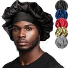 Bonnet Niagara Satin para homens, boné de noite reversível, preto